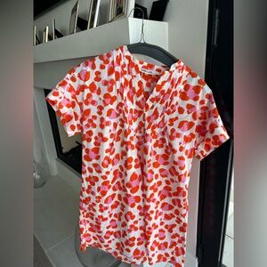 Diane von Furstenberg Red and Pink Patterned Dress